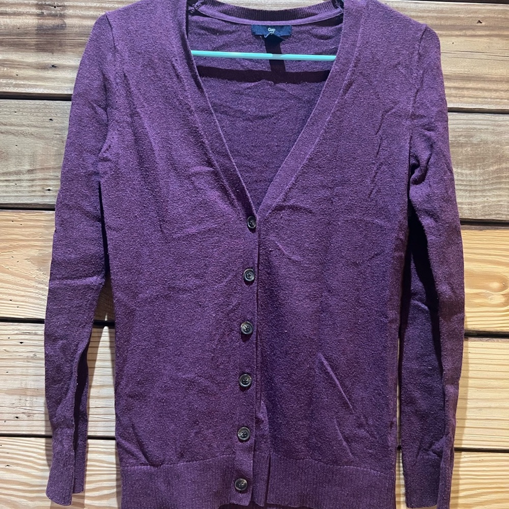GAP Deep Purple/Maroon Women's Cardigan